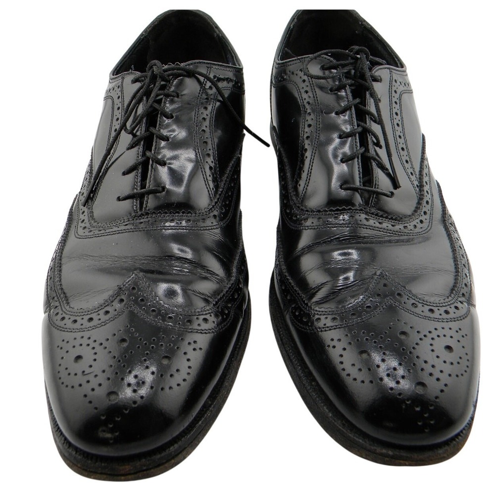 Florsheim Imperial Men's Black Leather Wingtip Oxford Dress Shoes Size 11 B